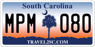 SC license plate MPM080