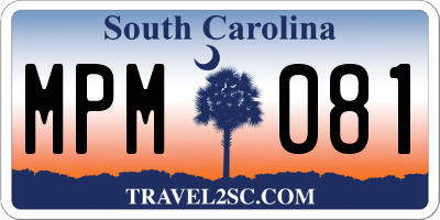 SC license plate MPM081
