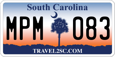 SC license plate MPM083