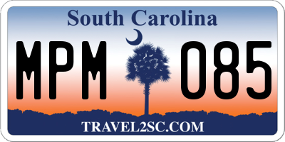 SC license plate MPM085