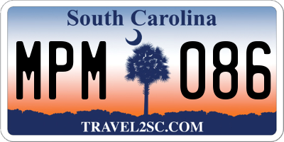 SC license plate MPM086