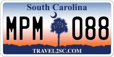 SC license plate MPM088