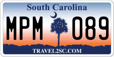 SC license plate MPM089