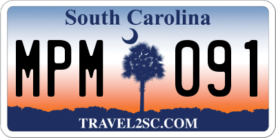 SC license plate MPM091