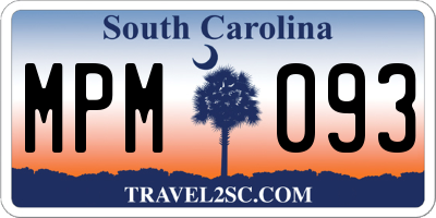 SC license plate MPM093