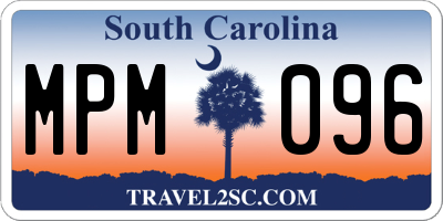 SC license plate MPM096