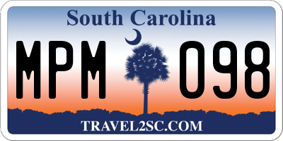 SC license plate MPM098