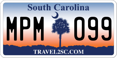 SC license plate MPM099