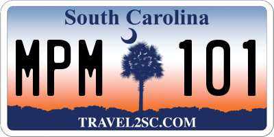 SC license plate MPM101