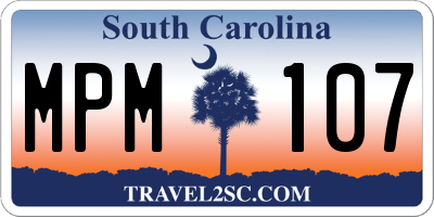 SC license plate MPM107