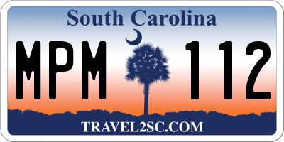 SC license plate MPM112