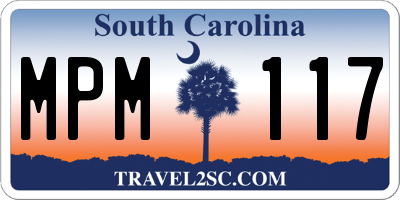 SC license plate MPM117