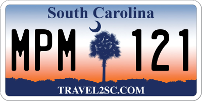 SC license plate MPM121
