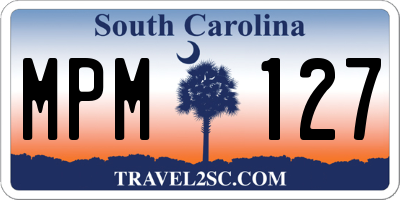 SC license plate MPM127