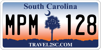 SC license plate MPM128
