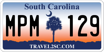 SC license plate MPM129