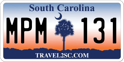 SC license plate MPM131