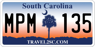 SC license plate MPM135