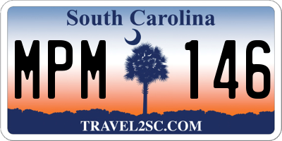 SC license plate MPM146