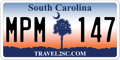 SC license plate MPM147