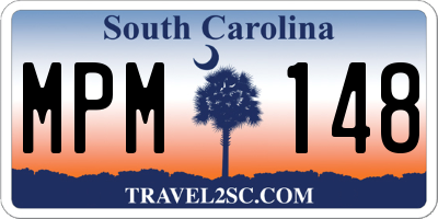 SC license plate MPM148