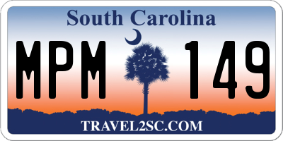 SC license plate MPM149