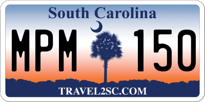 SC license plate MPM150