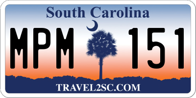 SC license plate MPM151