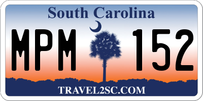 SC license plate MPM152