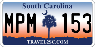 SC license plate MPM153