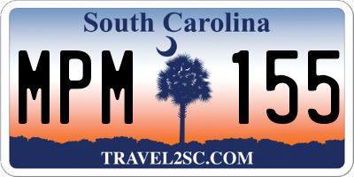 SC license plate MPM155