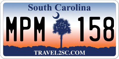 SC license plate MPM158