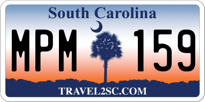 SC license plate MPM159