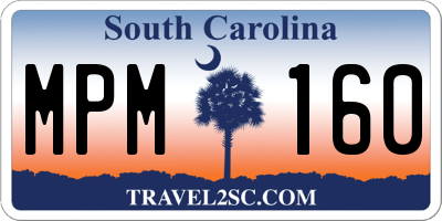 SC license plate MPM160