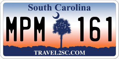 SC license plate MPM161