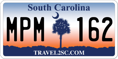 SC license plate MPM162