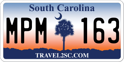 SC license plate MPM163