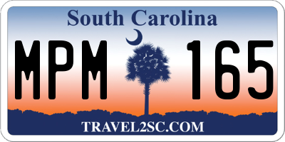 SC license plate MPM165