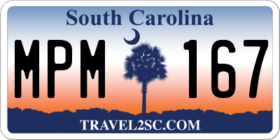 SC license plate MPM167