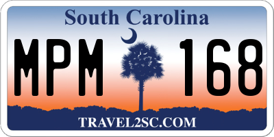 SC license plate MPM168
