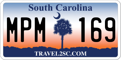SC license plate MPM169