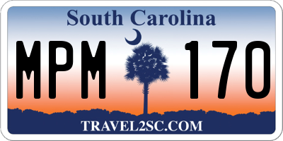 SC license plate MPM170