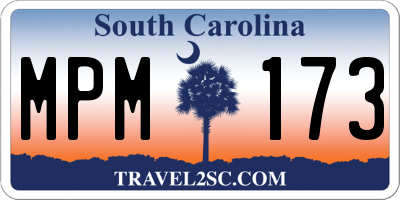 SC license plate MPM173