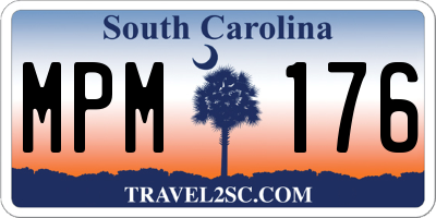 SC license plate MPM176
