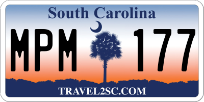 SC license plate MPM177