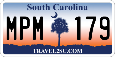 SC license plate MPM179