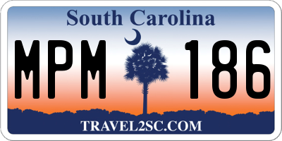 SC license plate MPM186