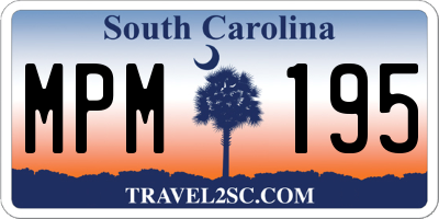 SC license plate MPM195