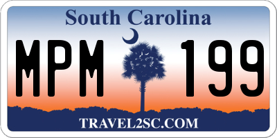 SC license plate MPM199