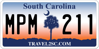 SC license plate MPM211